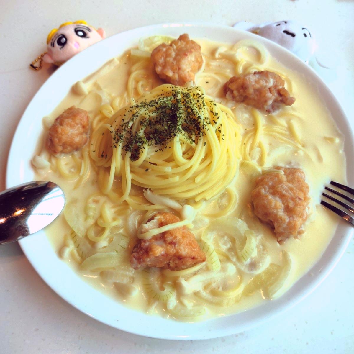 奶油白醬嫩雞義大利麵🍝