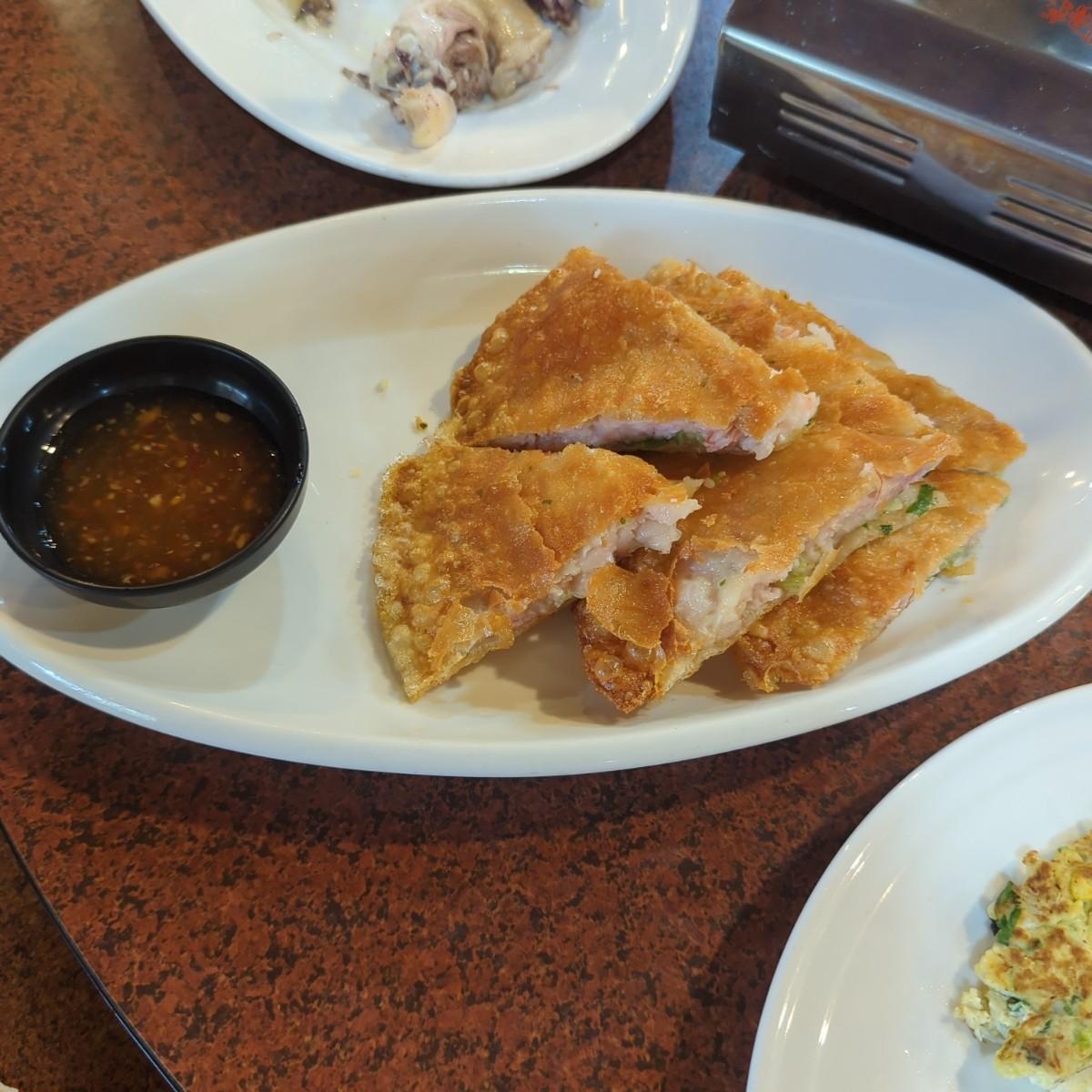 Crispy shrimp pancake