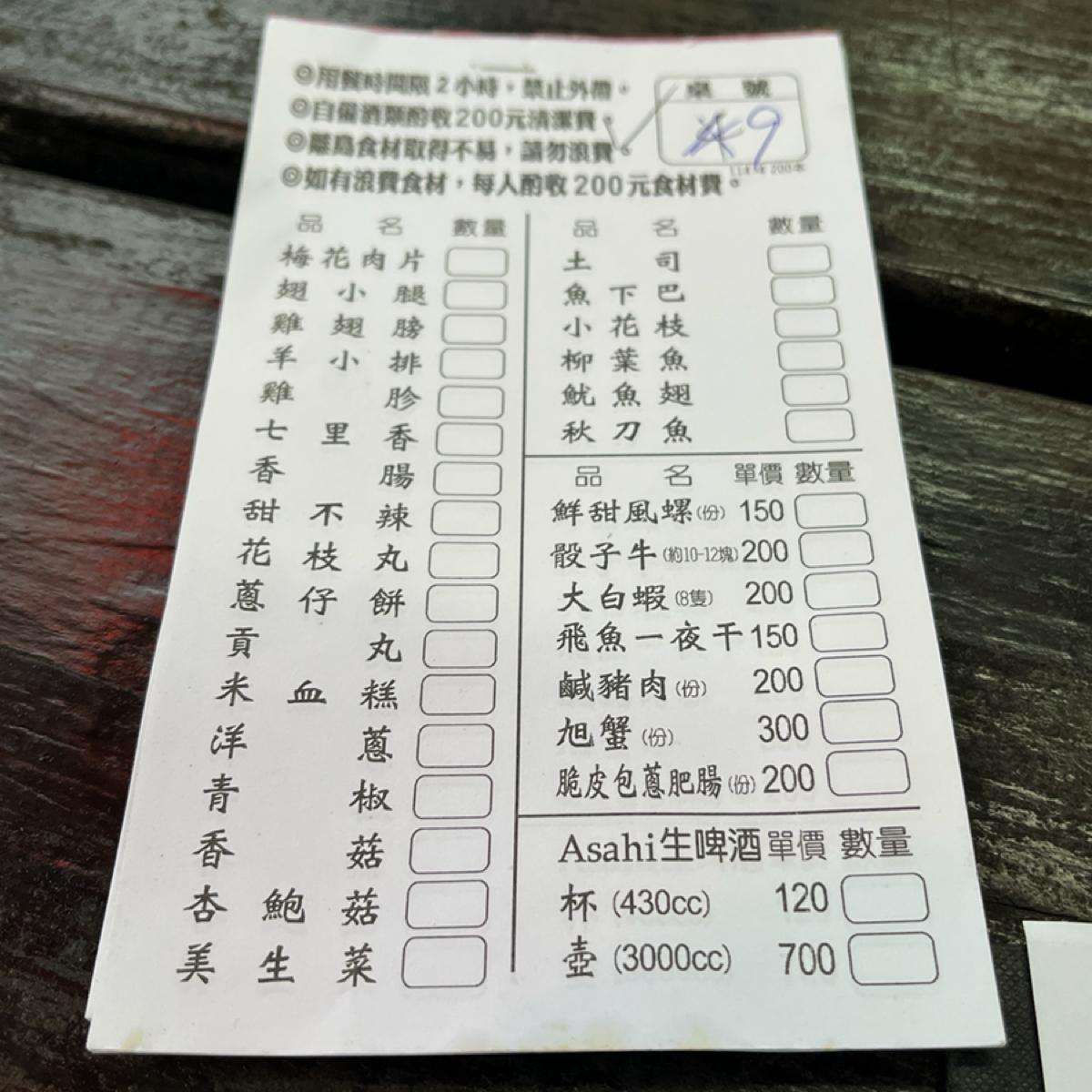 菜單