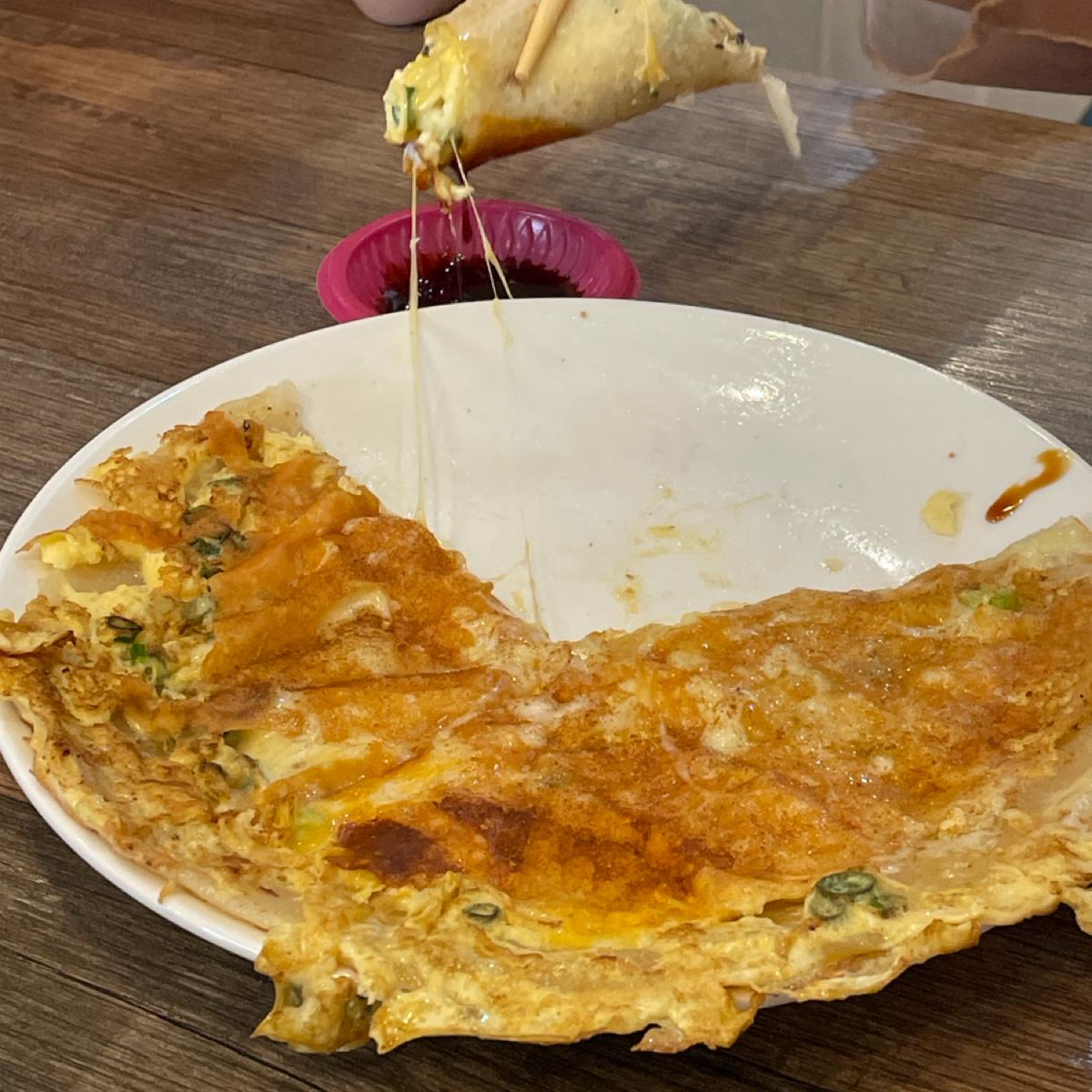 粉漿蛋餅很大份