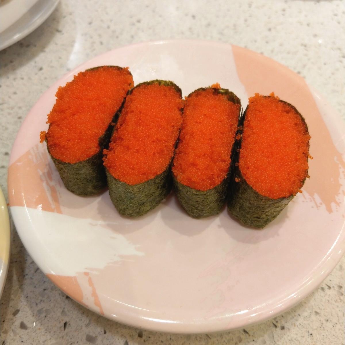 蝦味魚卵 $30
點了兩份，小孩最愛的口味。
魚卵脆脆的口感讓人一口接一口。就是這個顏色有點太鮮豔吃起來有點🤔